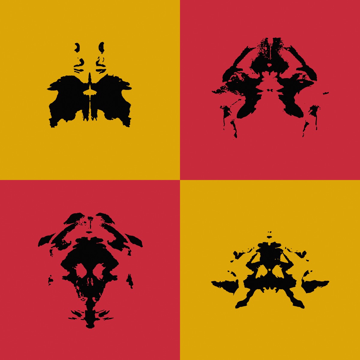 Un esempio di arte generativa scritto nel  linguaggio R, ispirato alle tavole del Test di Rorschach.